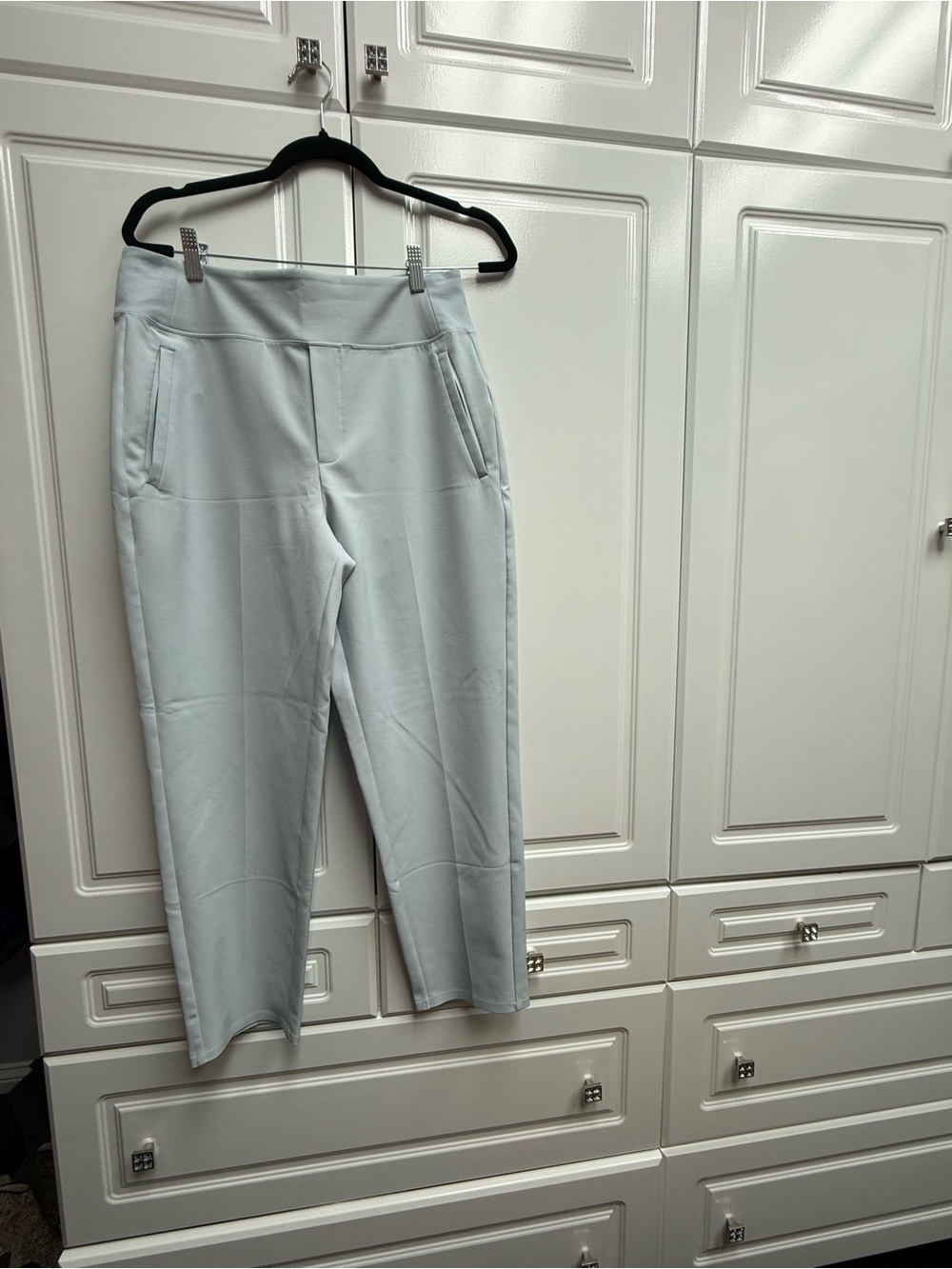 Athletes Light Blue Cropped Ponte Pants Size 10